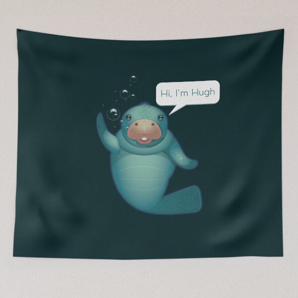 Aperçu de l'œuvre Oh The Humanity!  Funny Manatee Character Design créée et vendue par danielliamgill.