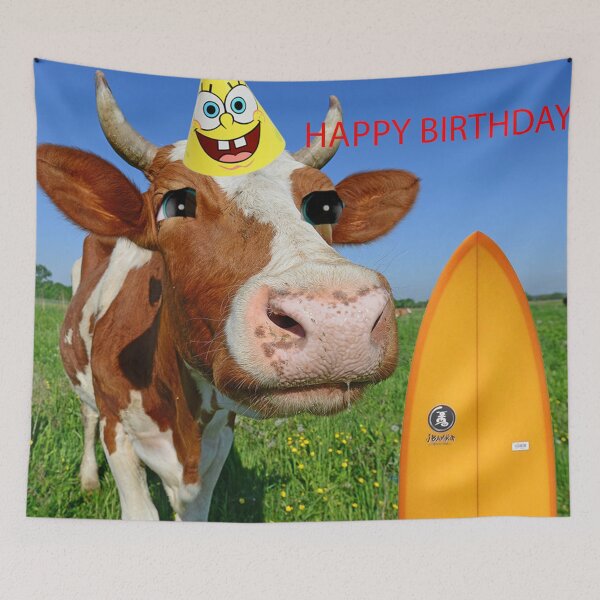 Item preview, Happy birthday cow  designed and sold by 23heltar.