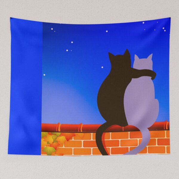 Item preview, Halloween, two cats arm in arm designed and sold by Judydcreates.