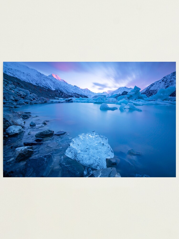 Thumbnail 2 of 3, Photographic Print, Tasman Lake New Zealand | The Ice Rose designed and sold by AdrianAlford.