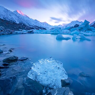 Artwork thumbnail, Tasman Lake New Zealand | The Ice Rose by Adrian Alford Photography