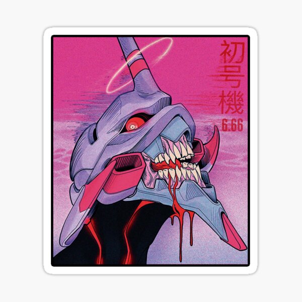 Eva Neon Genesis Evangelion 6 66 Sticker By Lovetrumpshate8 Redbubble
