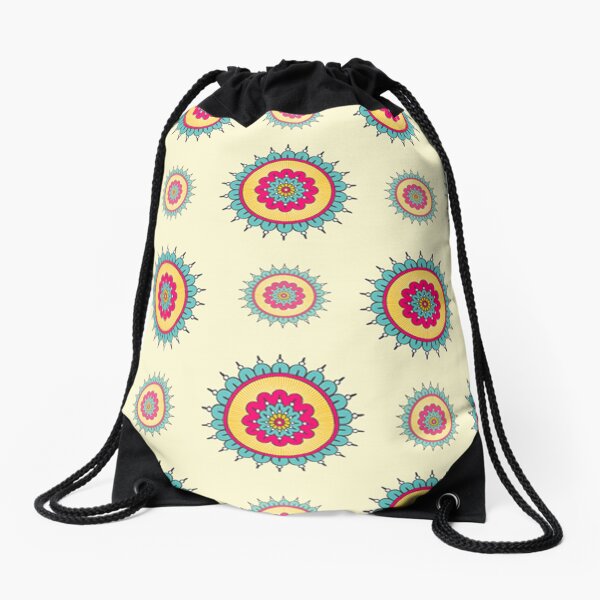 Oriental Mandala Art Drawstring Bag