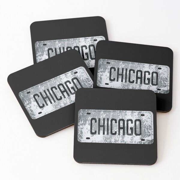 Item preview, Chicago (Blue Metal Plate) designed and sold by SassyClassyMe.
