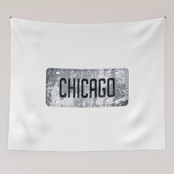 Item preview, Chicago (Blue Metal Plate) designed and sold by SassyClassyMe.