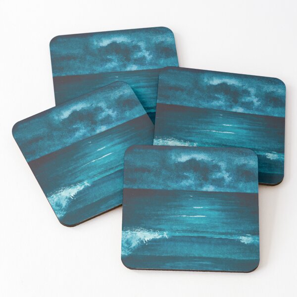 Item preview, Moonlight seascape watercolour painting  designed and sold by Artbylees.