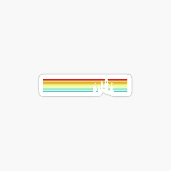 Retro Castle Stripes Sticker