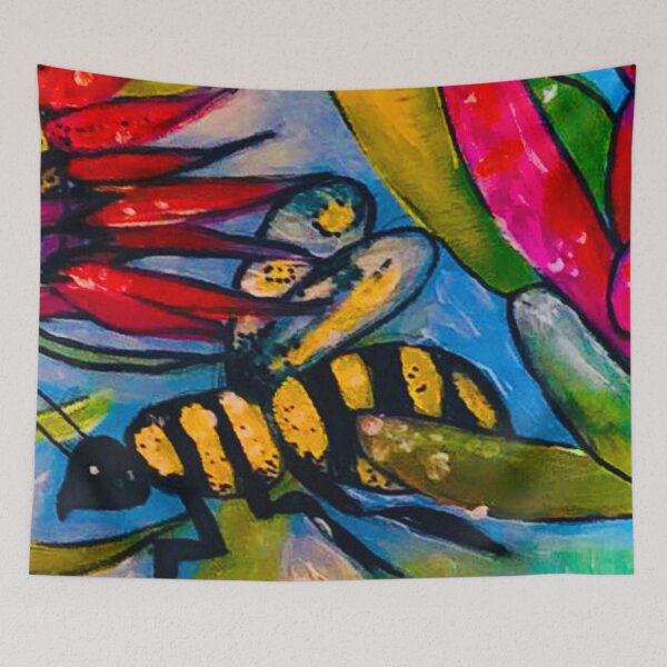 Item preview, Bee with Proteas designed and sold by MarianneTowArt.