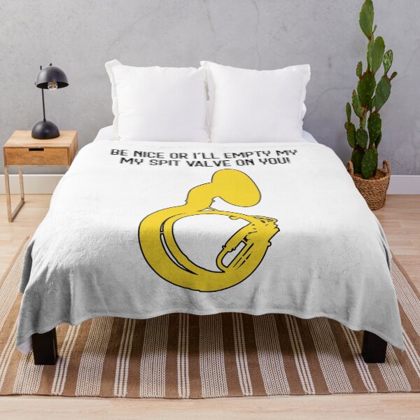 Item preview, Sousaphone - BE NICE OR I'LL EMPTY MY SPIT VALVE ON YOU - Funny Sousaphone Gift, marching band, brass band designed and sold by HEJAshirts.