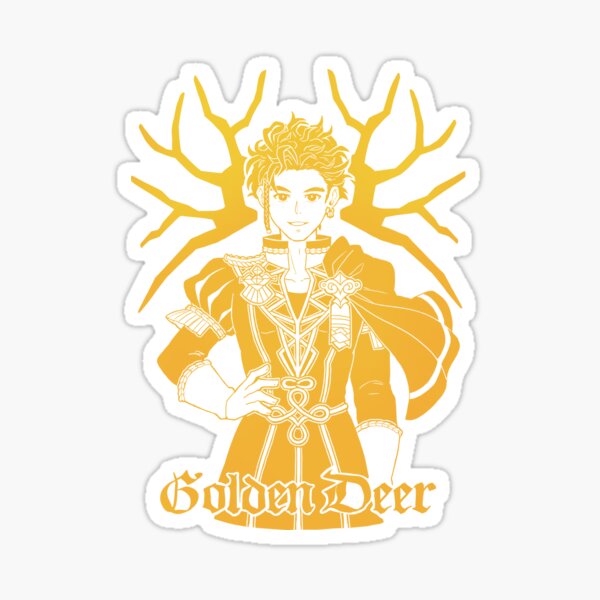 Golden Deer Sticker