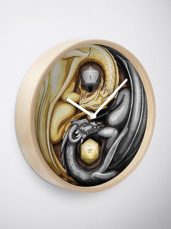 Alternate view of Balanced Dragons D20 Clock