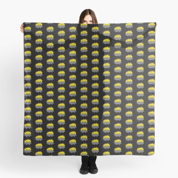 ancap libertarian porcupine black and yellow anarcho capitalist symbol on black background HD HIGH QUALITY Scarf