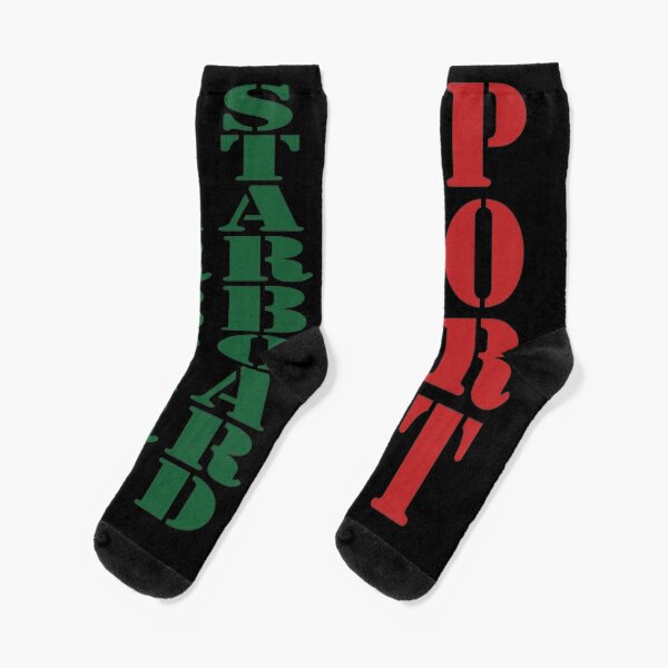 Sailors Nautical Port & Starboard Christmas Socks Gift 