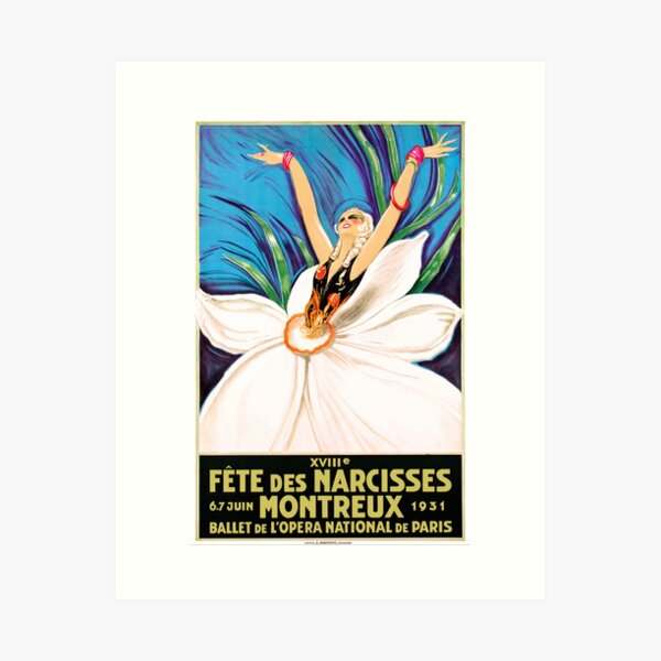 Item preview, 1931 Switzerland Narcissus Festival Advertising Poster designed and sold by retrographics.