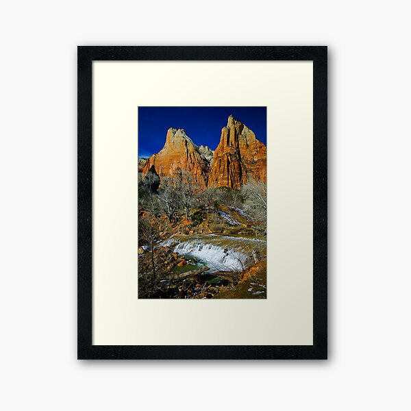 Zion Canyon The Patricarchs Framed Art Print