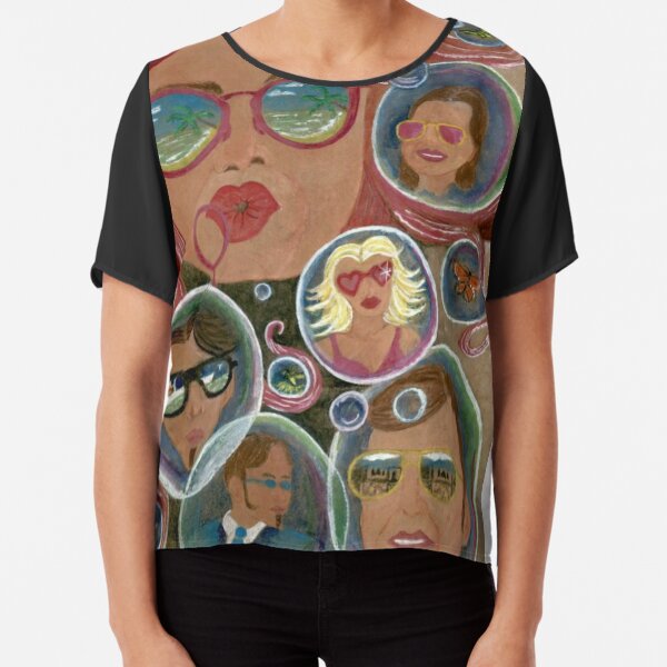 Time in Faces Chiffon Top