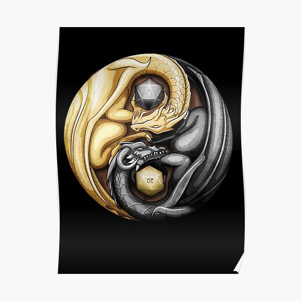 Balanced Dragons D20 Poster