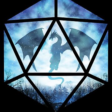 Artwork thumbnail, Blue Sky Ice Dragon D20 by MaratusFunk