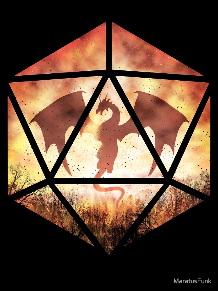 Fire Dragon D20 by MaratusFunk