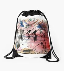 Abstract Sunset Drawstring Bag