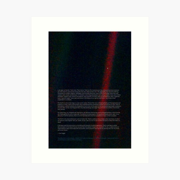 Pale Blue Dot - Voyager 1 Art Print