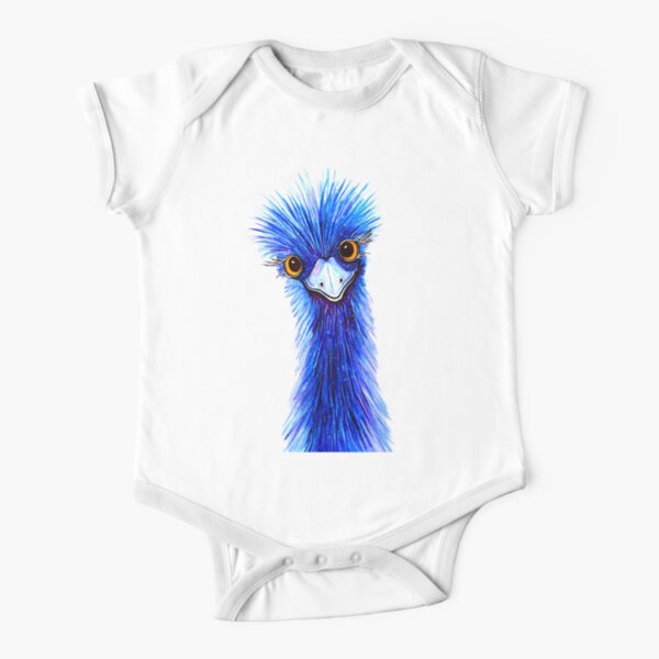 QUIRKY EMU Short Sleeve Baby One-Piece