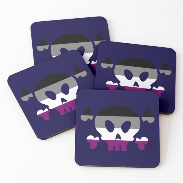 Item preview, Asexual LGBT Pride Skull Halloween designed and sold by MagicBoutique.
