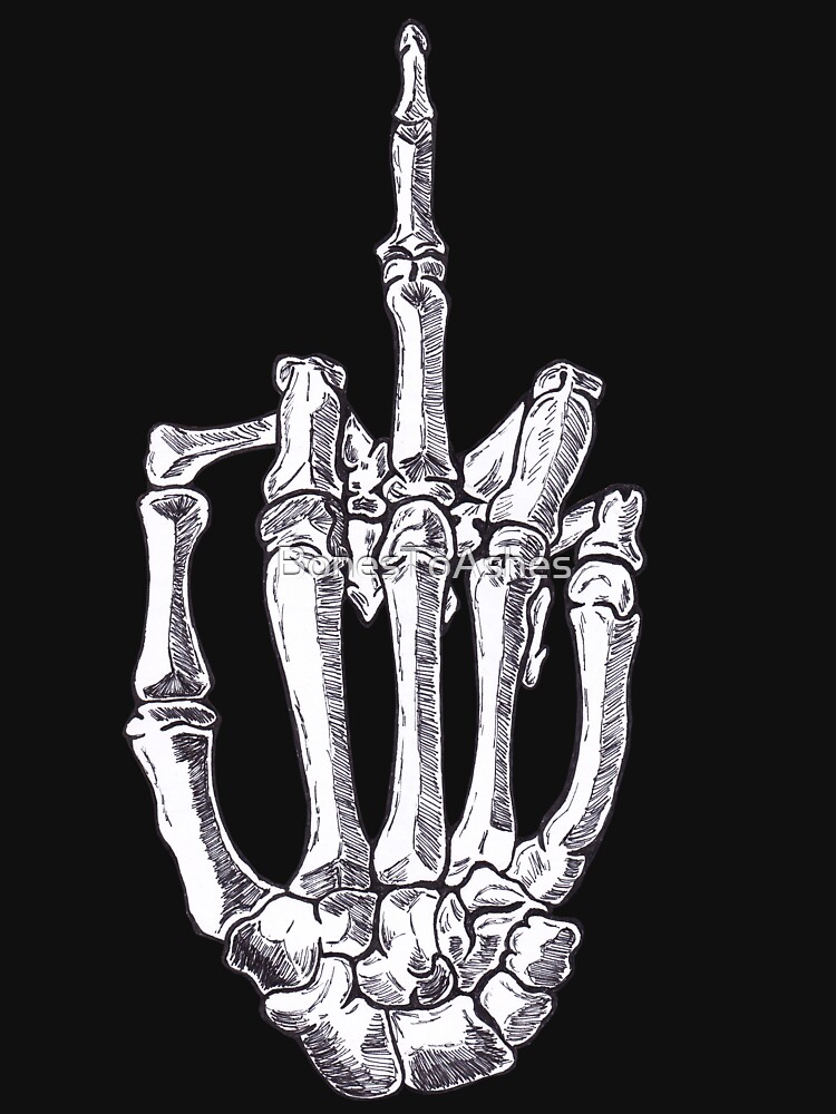 Skeletal Middle Finger by BonesToAshes