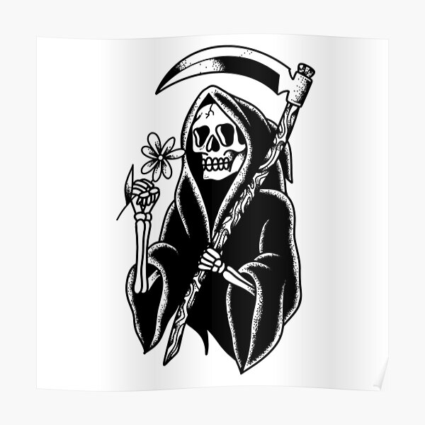 ArtStation  Simple Reaper Tattoo Design