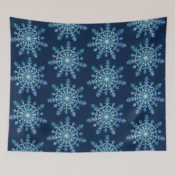 Item preview, Blue Watercolor Snowflake Decor designed and sold by Prawny.