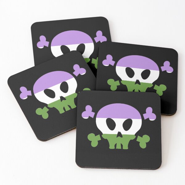 Item preview, Genderqueer LGBT Pride Skull Halloween designed and sold by MagicBoutique.
