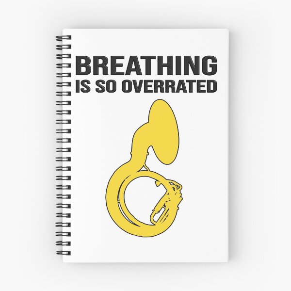 Item preview, Sousaphone - BREATHING IS SO OVERRATED - Funny Sousaphone Gift, marching band, brass band designed and sold by HEJAshirts.