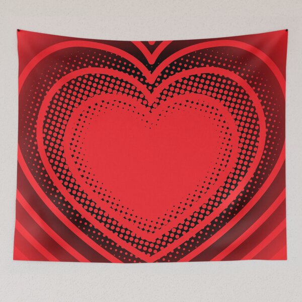 Item preview, Heart Outlines and Halftones Red designed and sold by Zethinova.