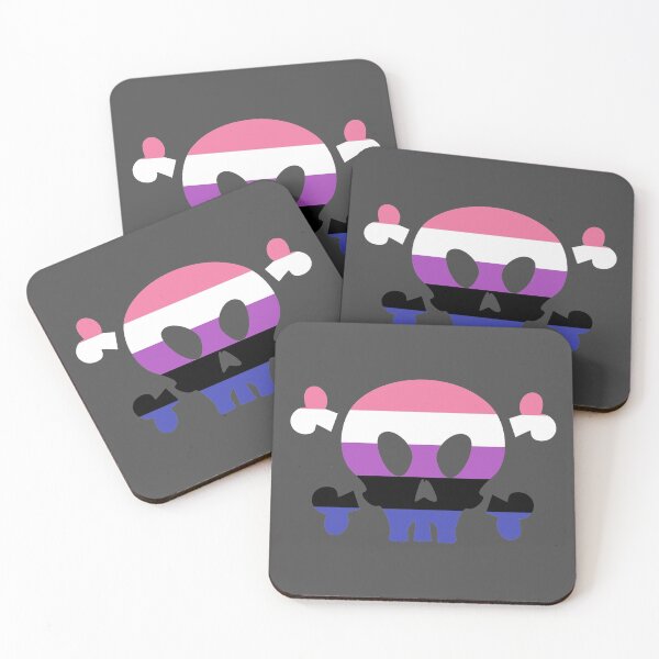 Item preview, Genderfluid LGBT Pride Skull Halloween designed and sold by MagicBoutique.
