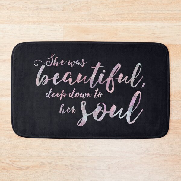 Item preview, "She was beautiful" quote on watercolour paint designed and sold by ABdigitaldesign.