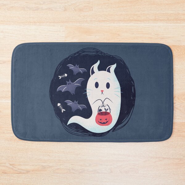 Item preview, Halloween ghost cat designed and sold by SpookyBat.
