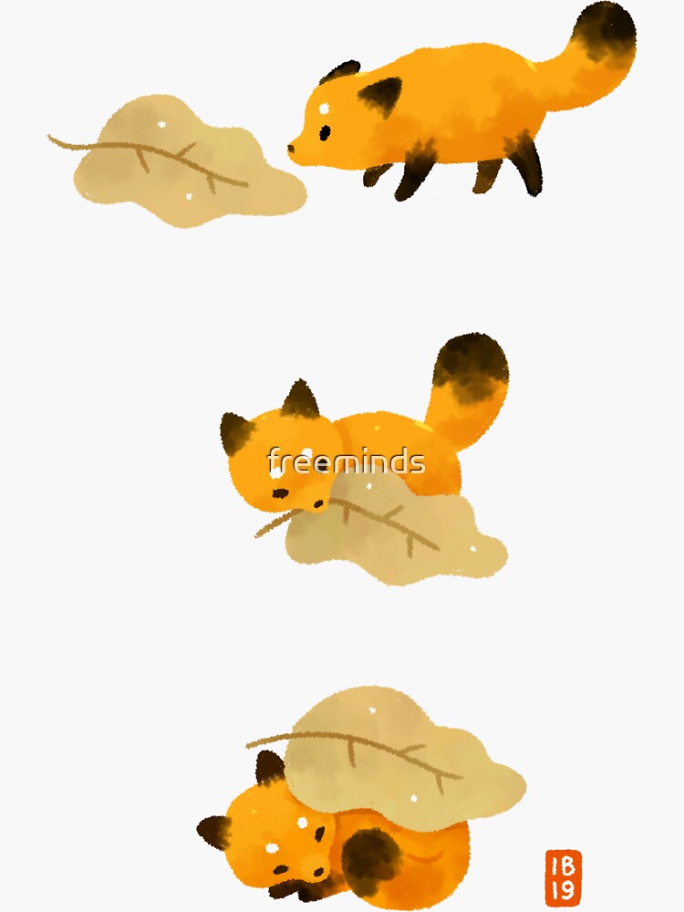 Fox and leaf blanket by freeminds
