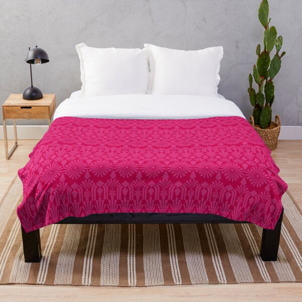 Art Deco in Hot Pink! Throw Blanket