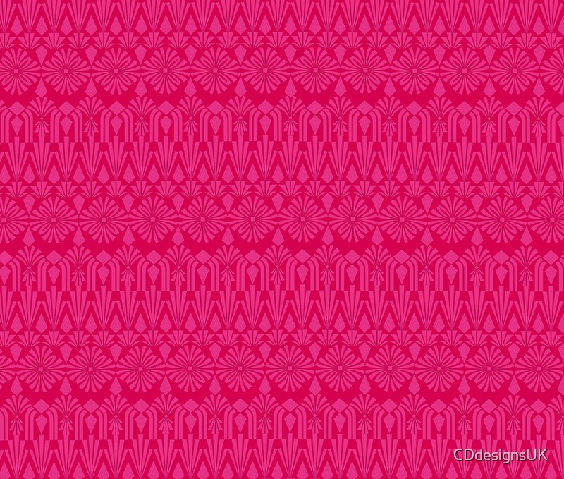 "Art Deco in Hot Pink!" by CDdesignsUK Redbubble