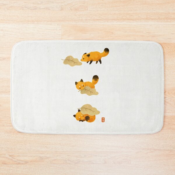 Item preview, Fox and leaf blanket designed and sold by freeminds.