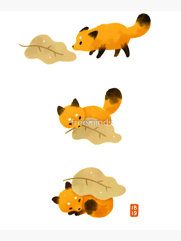 Fox and leaf blanket by freeminds