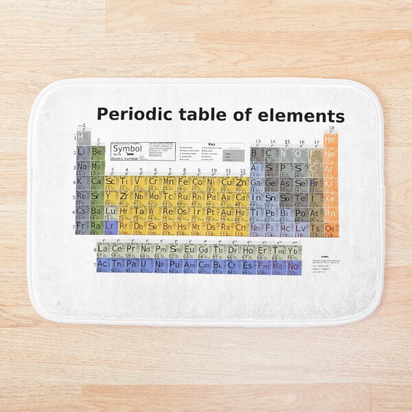 The Periodic table of Elements Bath Mat
