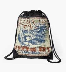 wave riders tiki bar Drawstring Bag