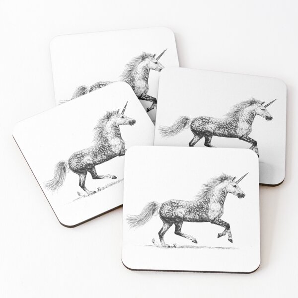 Item preview, Dapple Grey Unicorn in Gallop designed and sold by BeckyKidus.