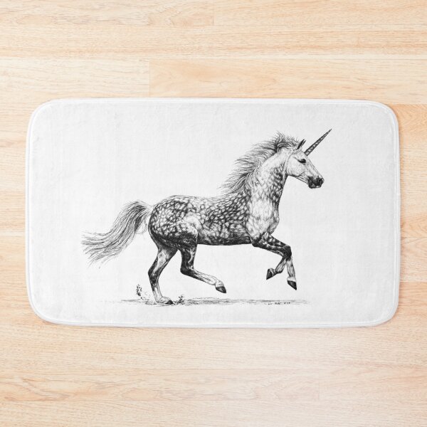 Item preview, Dapple Grey Unicorn in Gallop designed and sold by BeckyKidus.