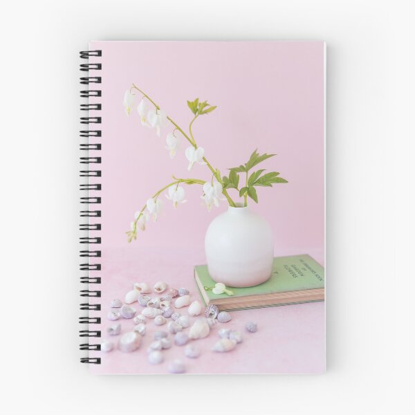 Item preview, Pastel pink and white floral still life with shells designed and sold by Zoe Power.