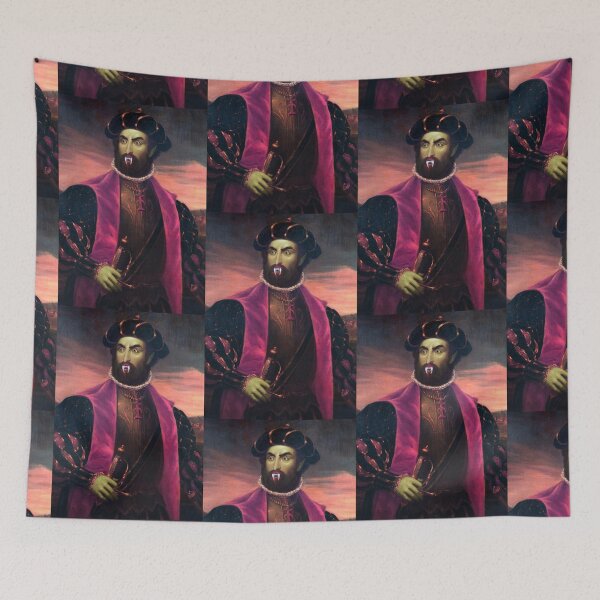 Item preview, Fanged vampire courtier portrait  designed and sold by Vintage Designs +.