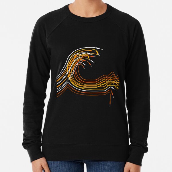 Great Wave of Modular Synthesizer Lightweight Sweatshirt