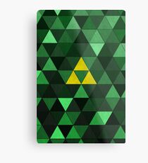 Triforce Quest (Green) Metal Print