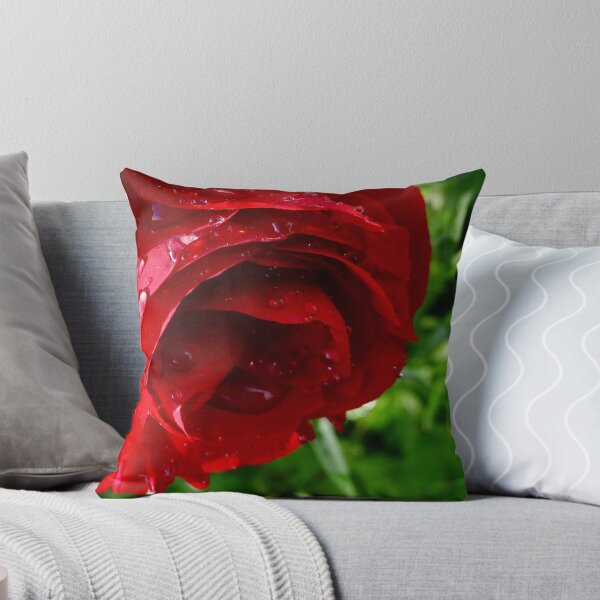 Item preview, Red rose with dew drops designed and sold by Jacqueline Le Sueur.